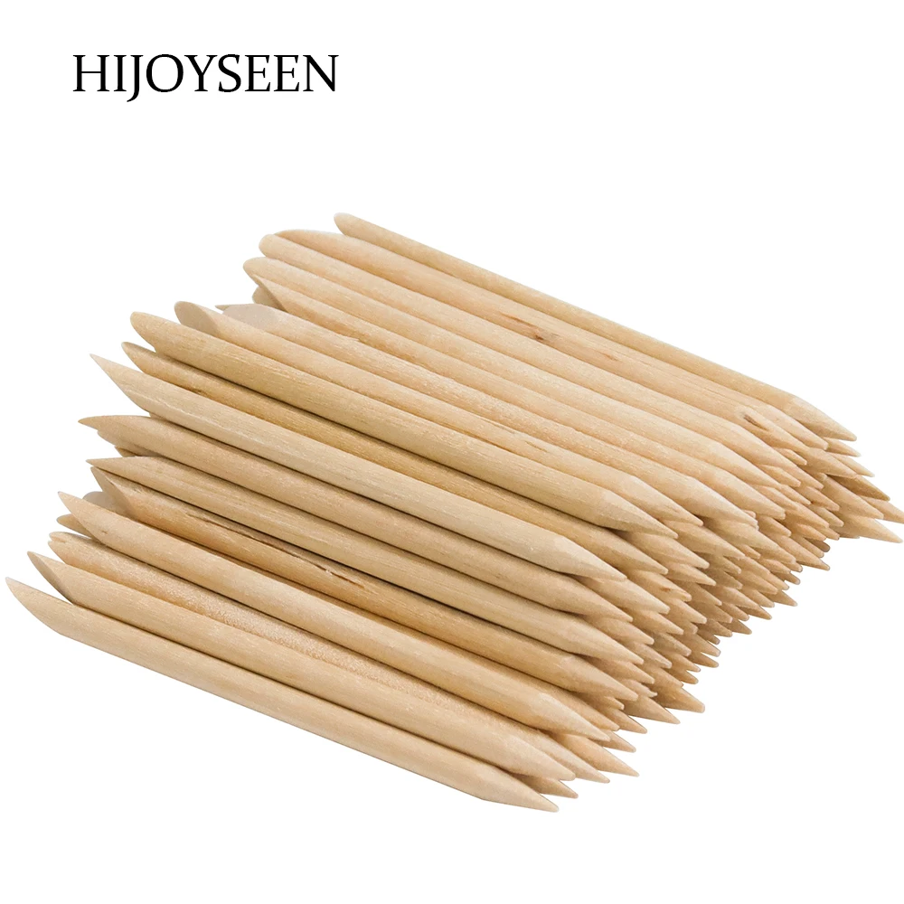 

100Pcs/Pack Orange Wood Sticks Nails Manicures Nail Art Cuticle Pusher Remover Tools Dead Skin Push Supplier