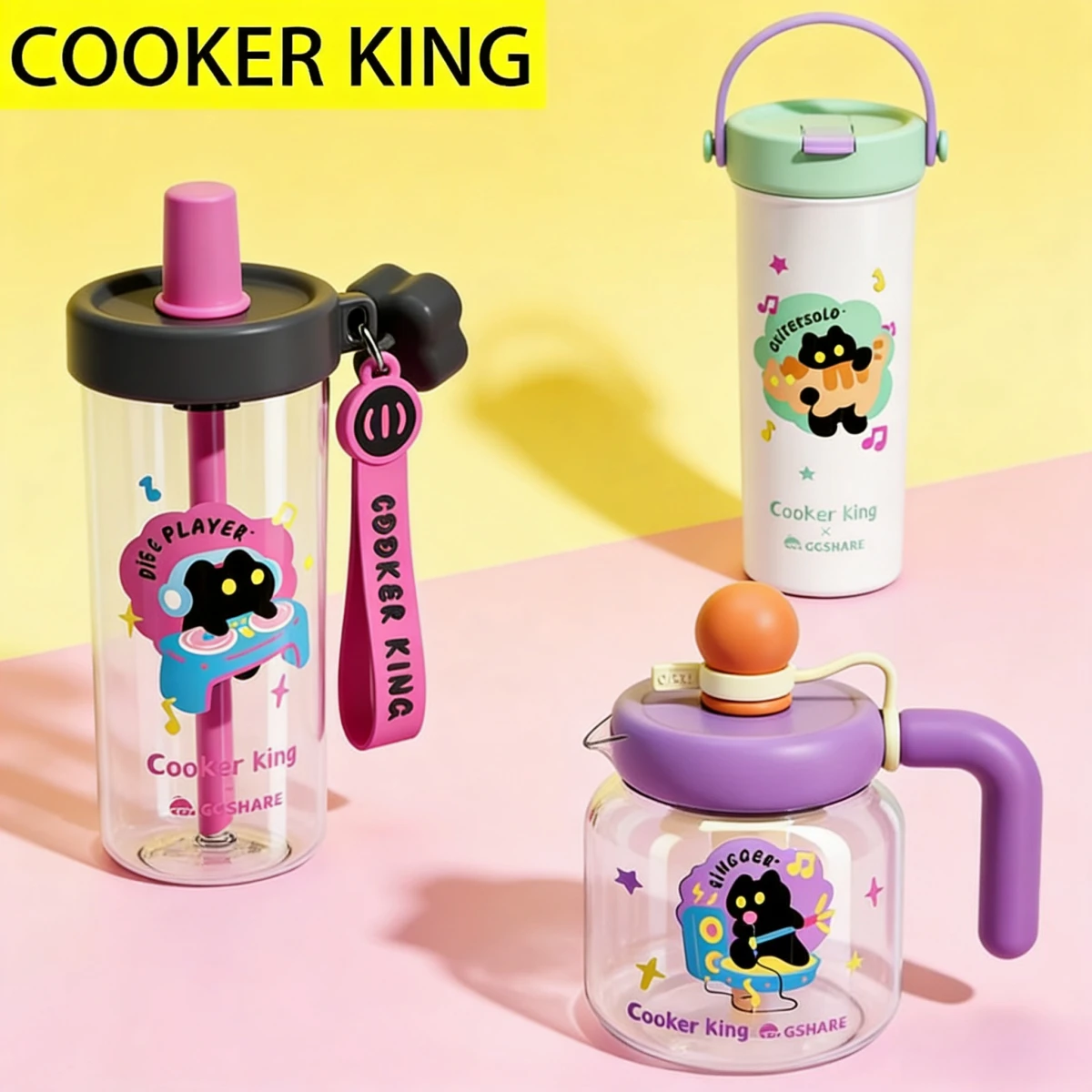 

COOKER KING 1PC Straw Tumbler with lids, Travel, Heat-resisting, Perfect for School, Sports, Lunch, Travel, Camp