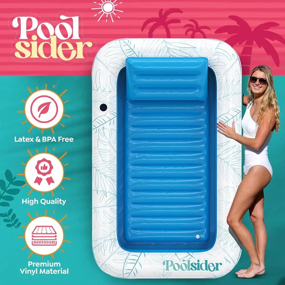 Premium Inflatable Tanning Pool Lounger | Inflatable Tanning Bed For Adults | Multipurpose Pool Floats Adults | Inflatable Pool