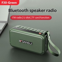 New SANSUI F30 Retro FM Radio Wireless Bluetooth Speaker Insert Card Mini Plug in Walkman Music Player Portable Stereo Subwoofer