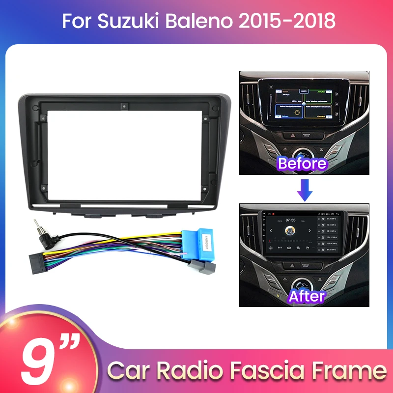 Auto GPS Radio Rahmen Fascia für Suzuki Baleno 2015 2016 2017 2018 Android 2 Din FM Stereo Panel Montage Installation Halterung Kit