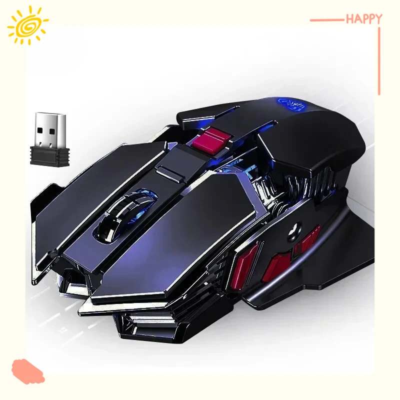 Ультра-тихая беспроводная игровая мышь AULA SC300, перезаряжаемая эргономичная механическая броня, яркий цветной дизайн корпуса