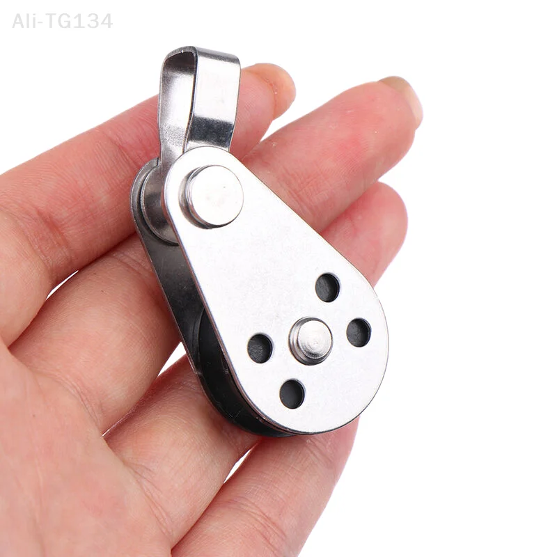 

25mm Single Wheel Kayak Boat Block Rope Runner Load Bearing Swivel Lifting Pulley 304/316 Stainless Steel for Water Sports