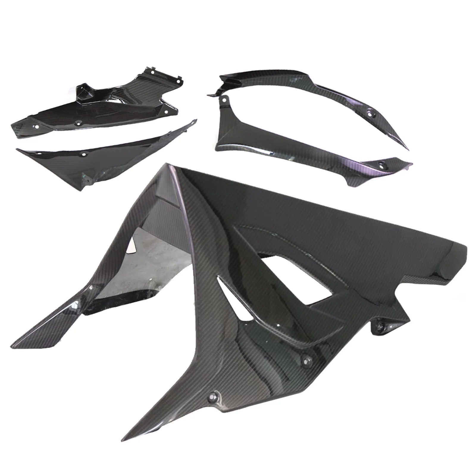 For BMW S1000RR 2019 2020 2021 2022 M1000RR 2021 2022 Modified Carbon Fiber Lower Diffuser Large Surround Belly Pan Racing view 2