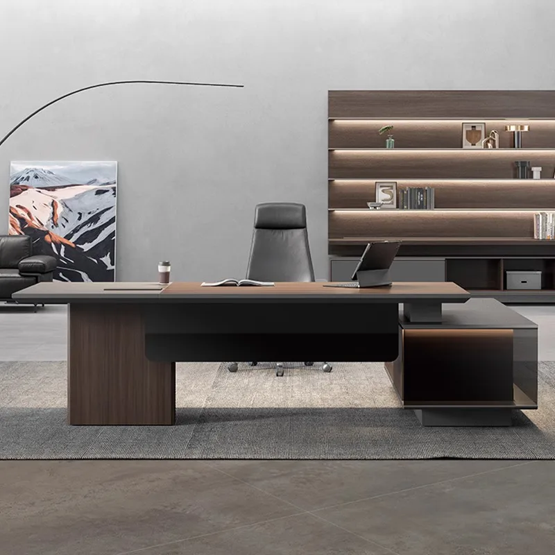Boss President Chairperson Desk Office Desk Manager Office Desk and Chair Combination