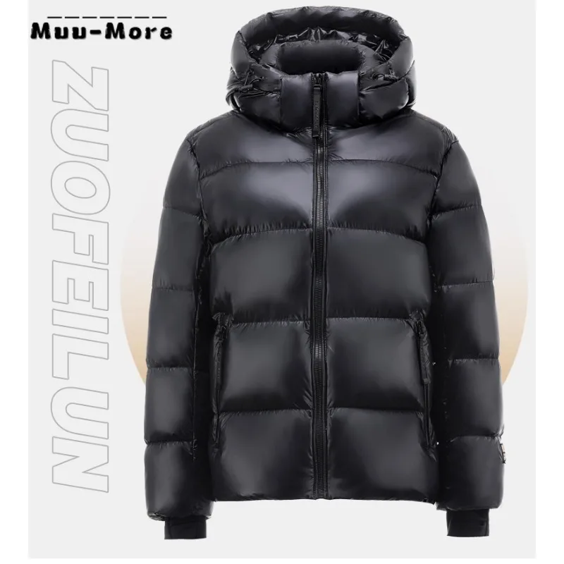 Parkas retrô de peito único feminino, monocromático, preto, manga comprida, jaqueta grande, casacos casuais, casaco quente, moda inverno, 2023