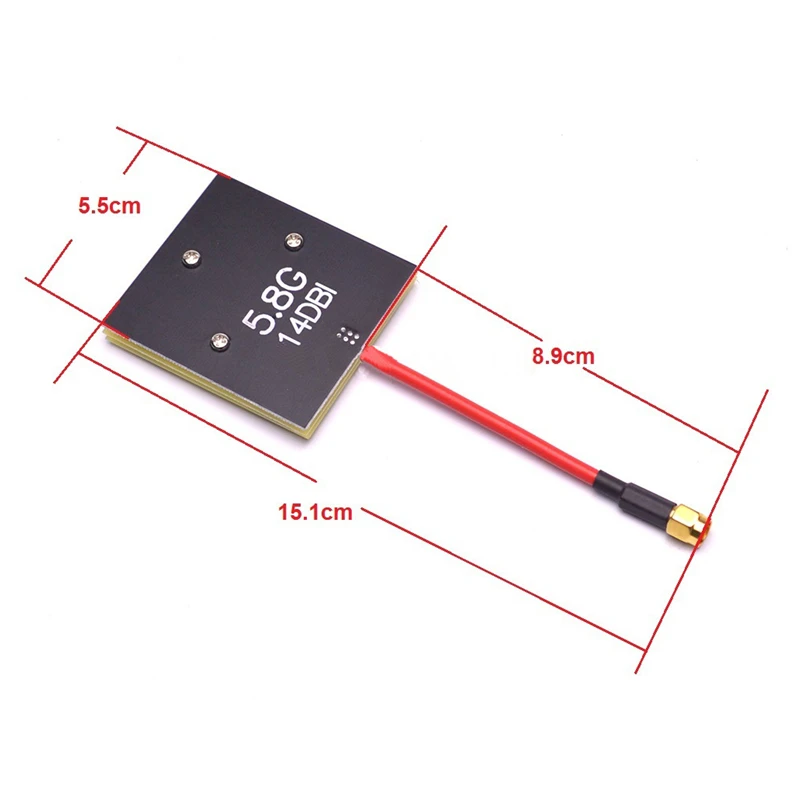 FPV Panel/Patch High Gain 5.8 GHz 14DBi Video/Audio Receiver Antenna for Long Range