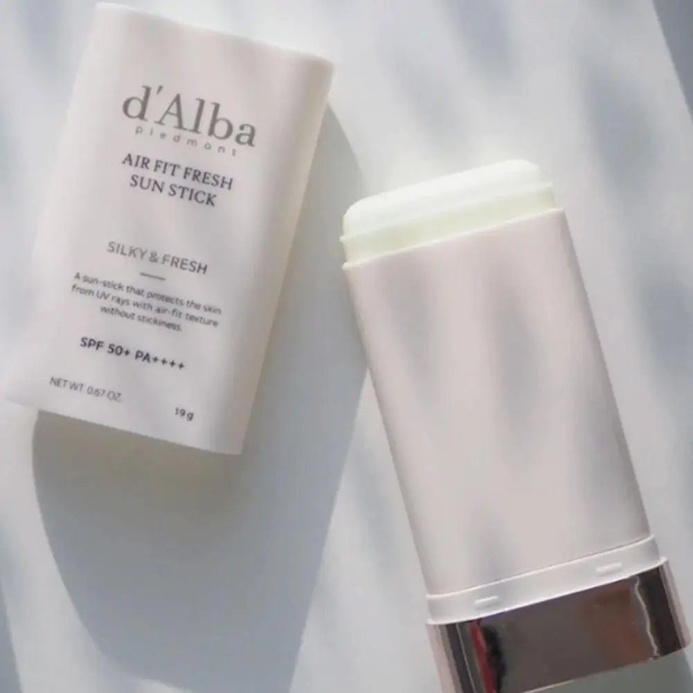 D'Alba Air Fit Fresh SPF50+ عصا واقية من الشمس مرطبة للشمس مهدئة للبشرة الحساسة غير لزجة اشراق العناية بالبشرة