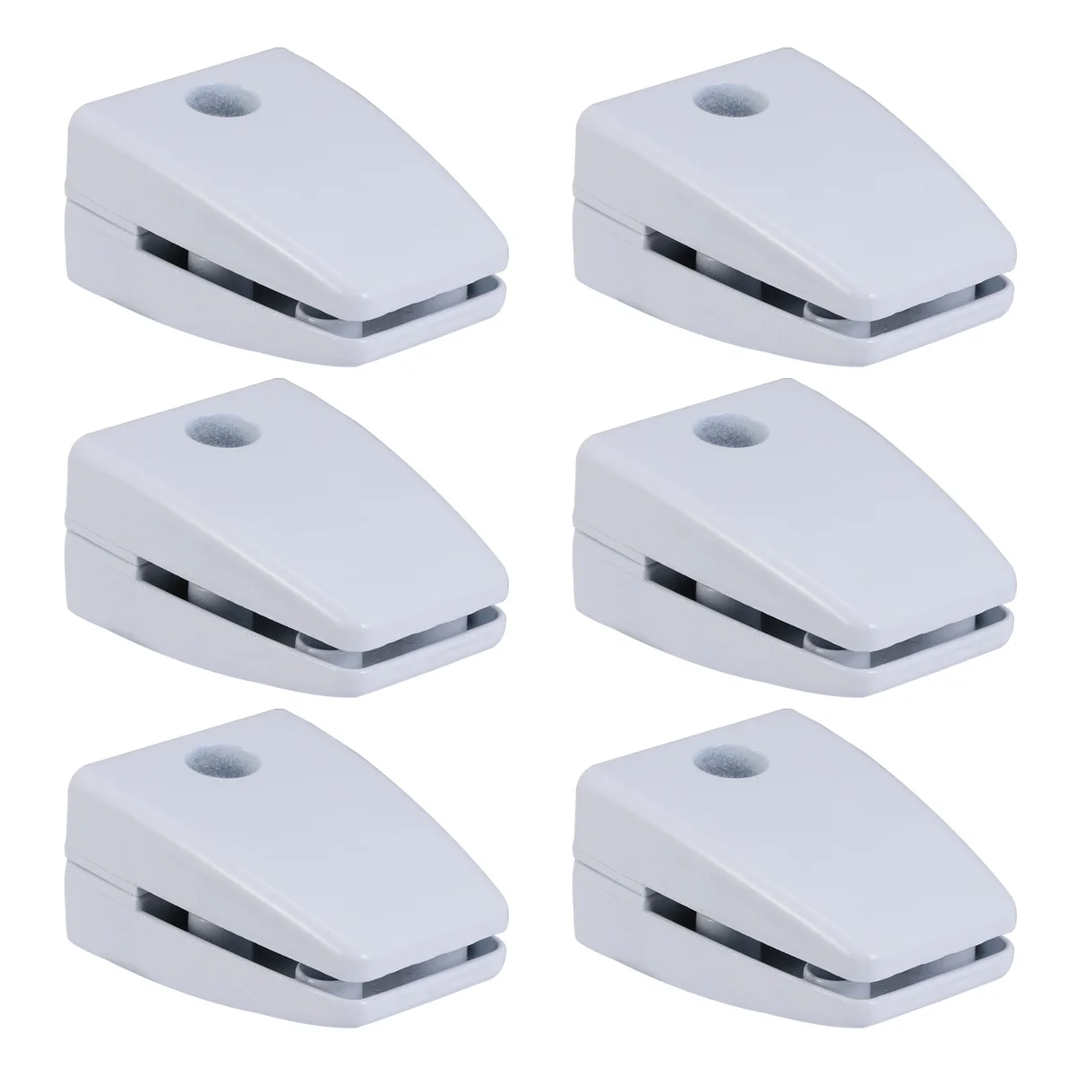 

6pcs Glass Holder Desk Divider Brackets White Aluminum 2 15mm Adjustable Edge Fits Wood Privacy Panel Clip Vertical Screen