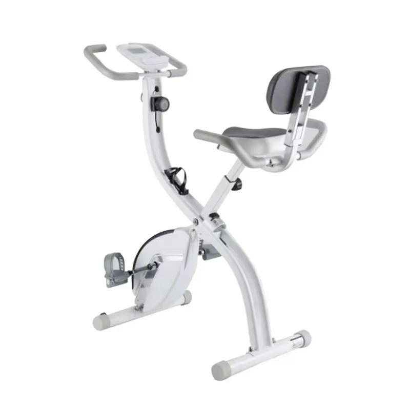 2in1 Folding Fitness Cross Trainer Exercise Bike - Removable Spinning Stationary Type Cardio Training Upright Bikes