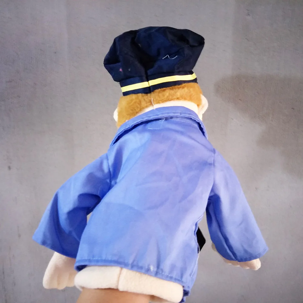 Hoge kwaliteit cartoon professionele handpop knuffel politie mond bewegen