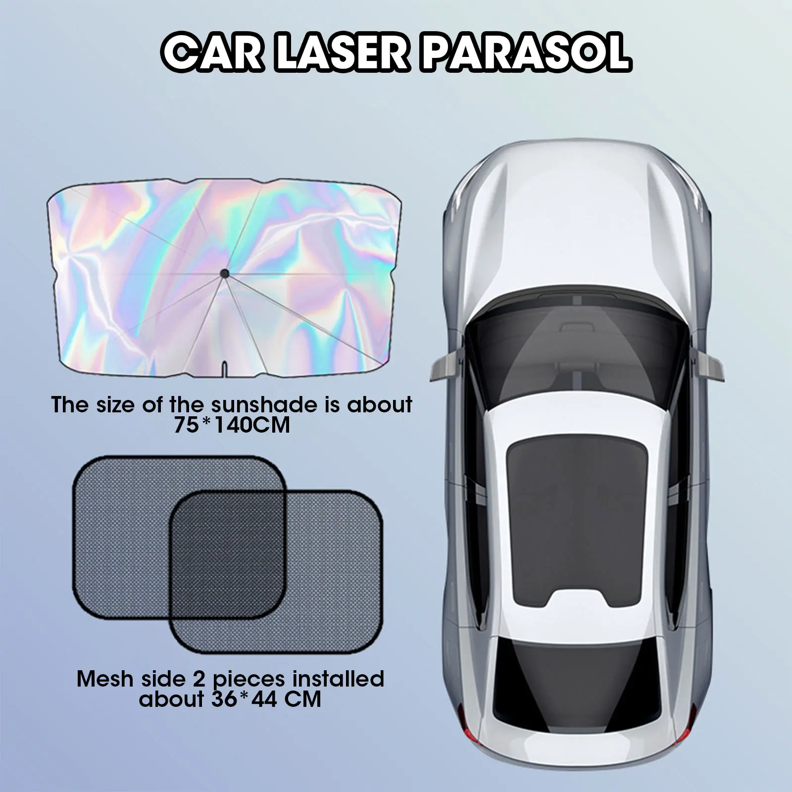 car sunshade car window sunshade retractable sunscreen heat insulation front windshield parasol