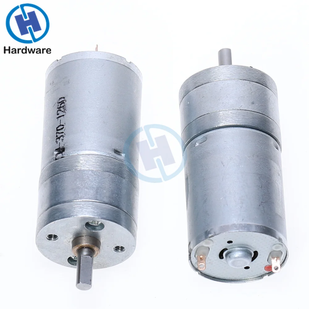 JGA25-370 DC Motor Geared Motor  6V 12V 24V High Torque Electric Gear Motor 12RPM/25RPM/36RPM/60RPM/130RPM/620RPM/1360RPM