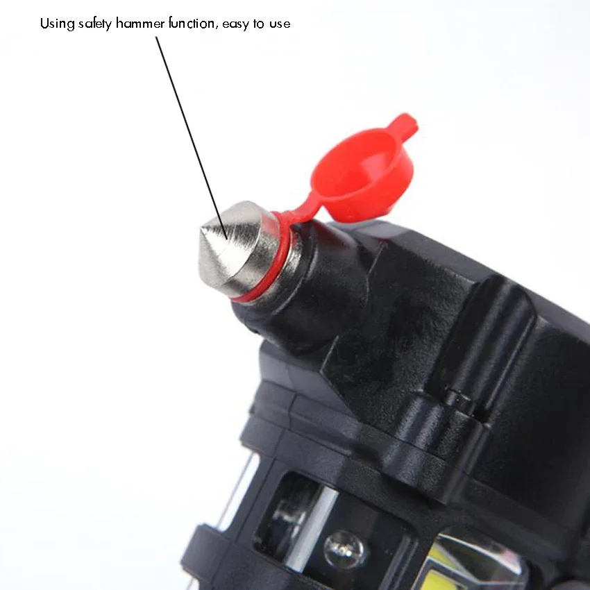 Ricaricabile HA CONDOTTO LA Torcia Elettrica Luce del Lavoro con il Magnete, Gancio, Martello di Sicurezza, 5 Modalità, per Auto, campeggio, Sicurezza, Uso di Emergenza