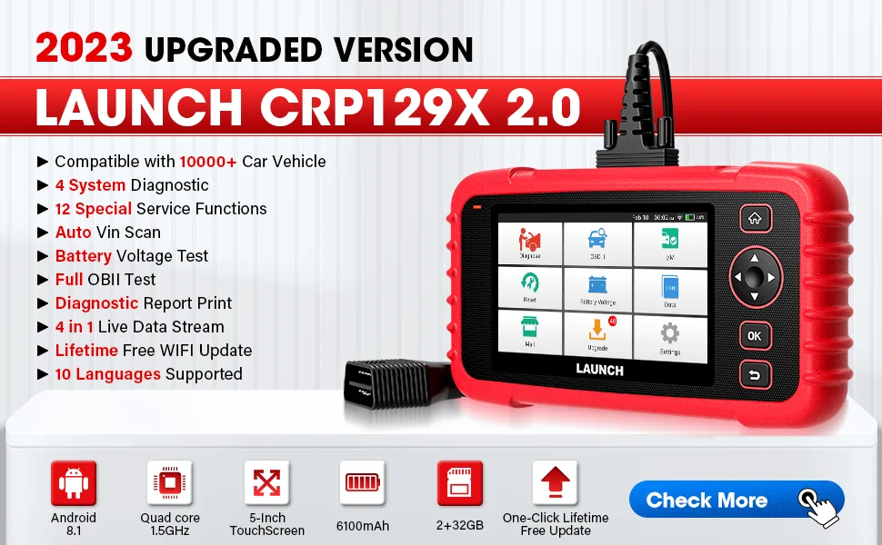 professional launch crp129x 2.0 crp129 crp evo 129 129x 129e hd obd2 automotriz scan diagnostic tool premium tester car scanner