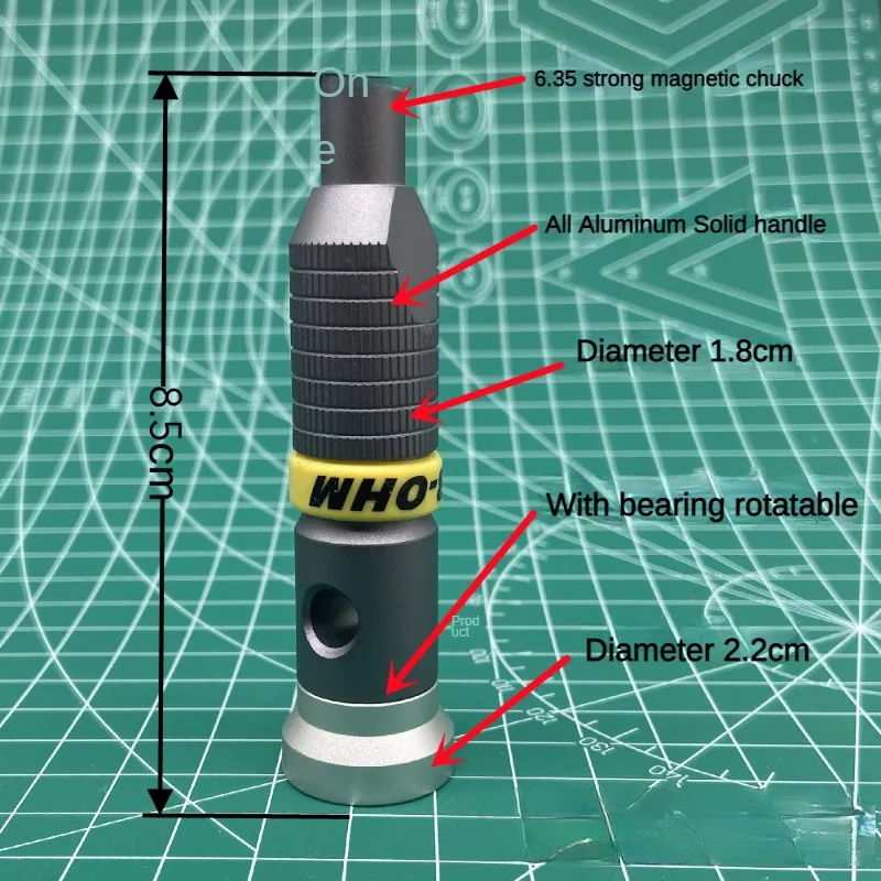 Neuer 2025, Präzisionsgriff aus Aluminiumlegierung für Schaft, 1/4 Zoll Bits, komfortabler Mini-Schraubendreher, 6,35 mm Halter, Reparatur, offene Werkzeuge – Detail 7