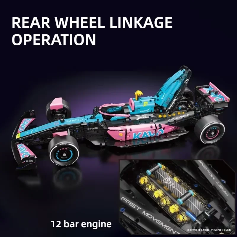 جديد F1 سباق السيارات بنة مجموعة أطفال لعبة بناء عدة تحصيل عرض نموذج هدية عيد ميلاد للأطفال التعليمية الجذعية Playset