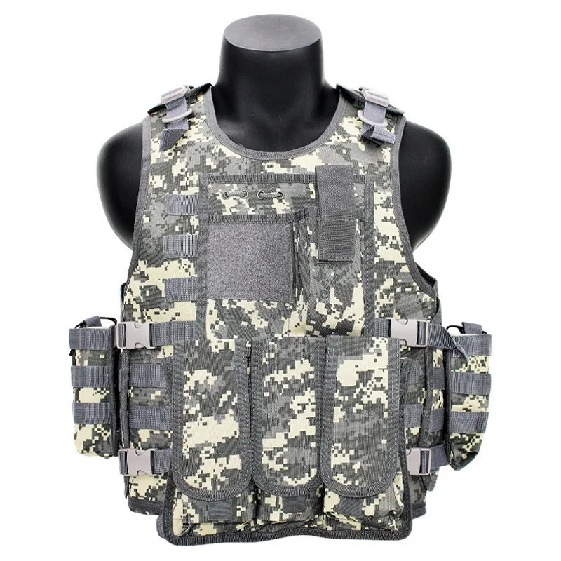 

Military tactics Vest Amphibious Buckle Vest Military Hunting Air Gun Equipment Airborne Magazine CS Protective Light Vest