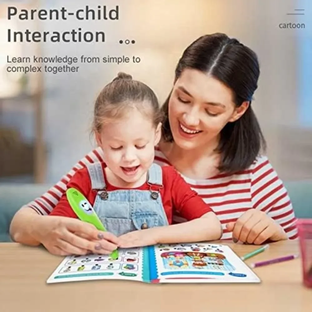 Giocattolo educativo Y-Pen Apprendimento dell'inglese Smart Point Touch Penna parlante Macchina per l'apprendimento Libro sonoro vocale per bambini