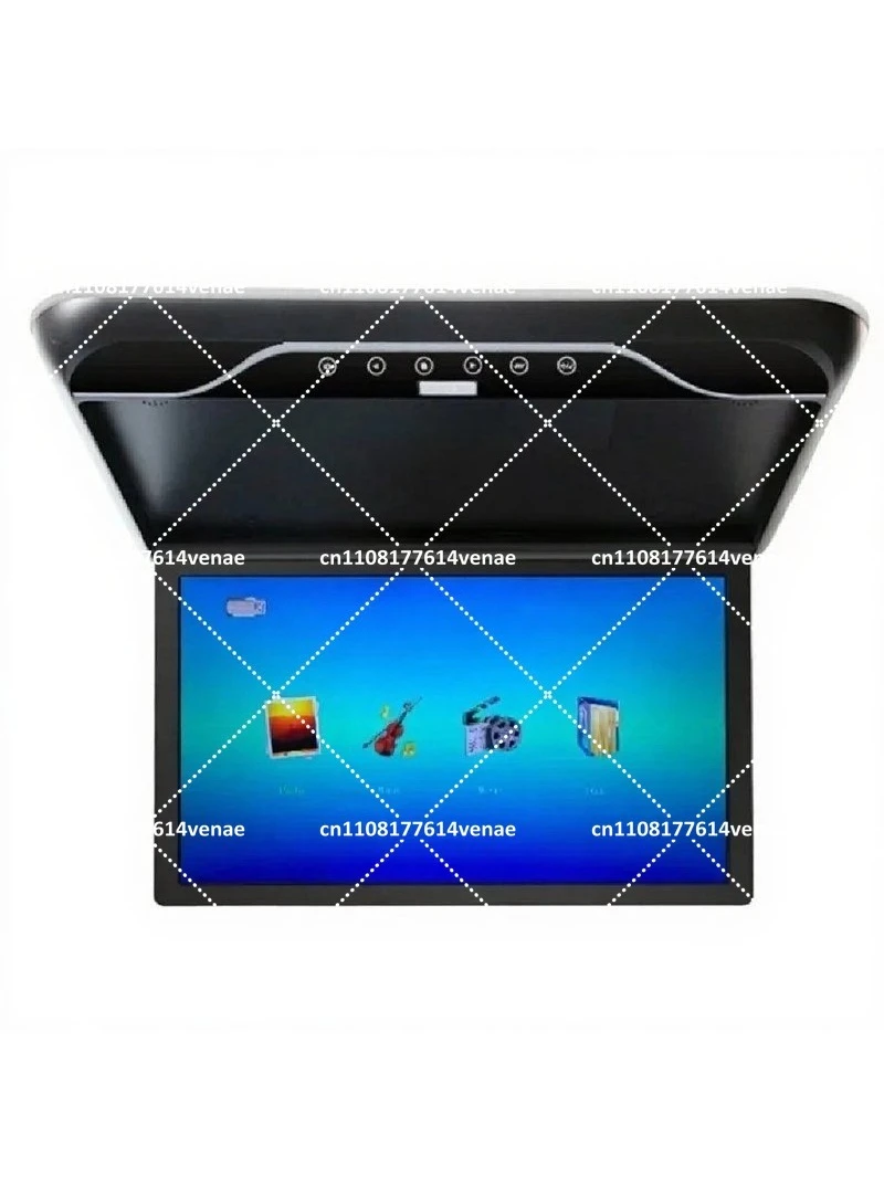 19 Inch Car Ceiling Monitor Multimedia Video MP5 Player Universal Flip Down HD Monitor HDMI Input Support USB TF FM