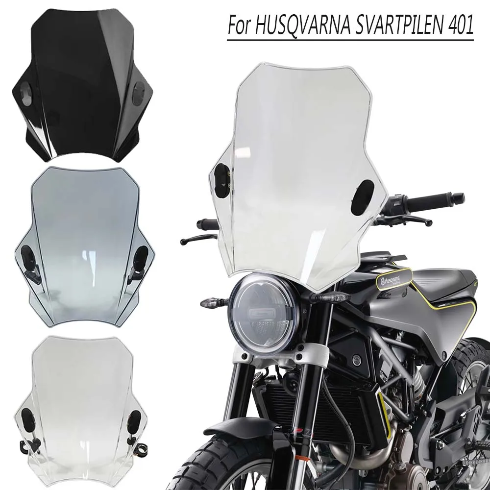 

SVARTPILEN 401 Front Motorcycle Windscreen Windshield Screen Wind Shield Deflector Protector For HUSQVARNA SVARTPILEN 401