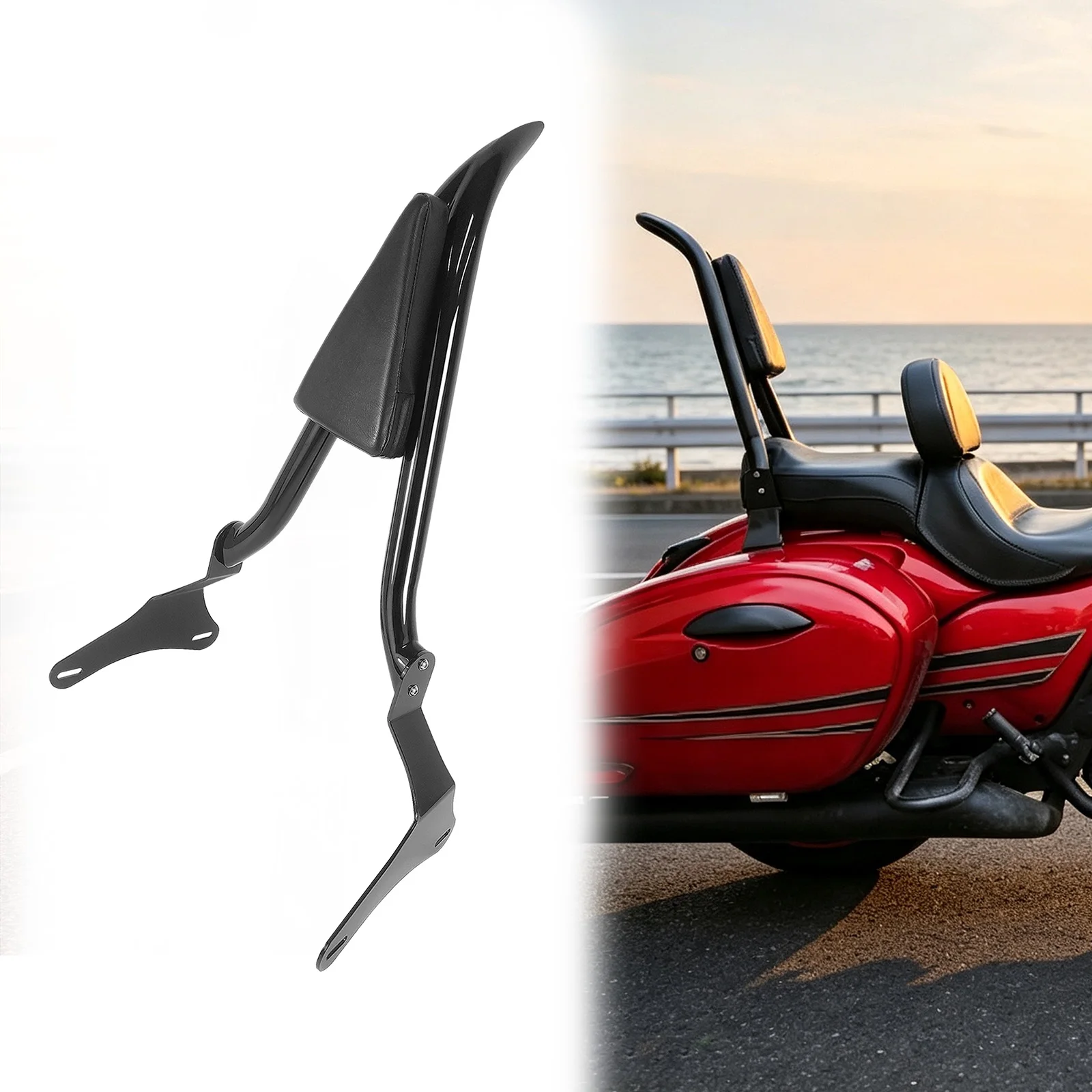 Detachable Motorcycle Rear Backrest Passenger Sissy Bar For Kawasaki Vulcan VN 1700 Vaquero VN1700 Vaquero 2011-2023