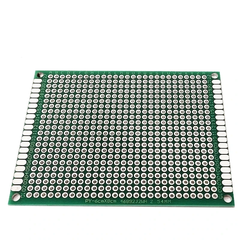 1PCS 6*8CM double-sided spray tin 1.6T 2.54 pitch universal board universal circuit board hole experiment board