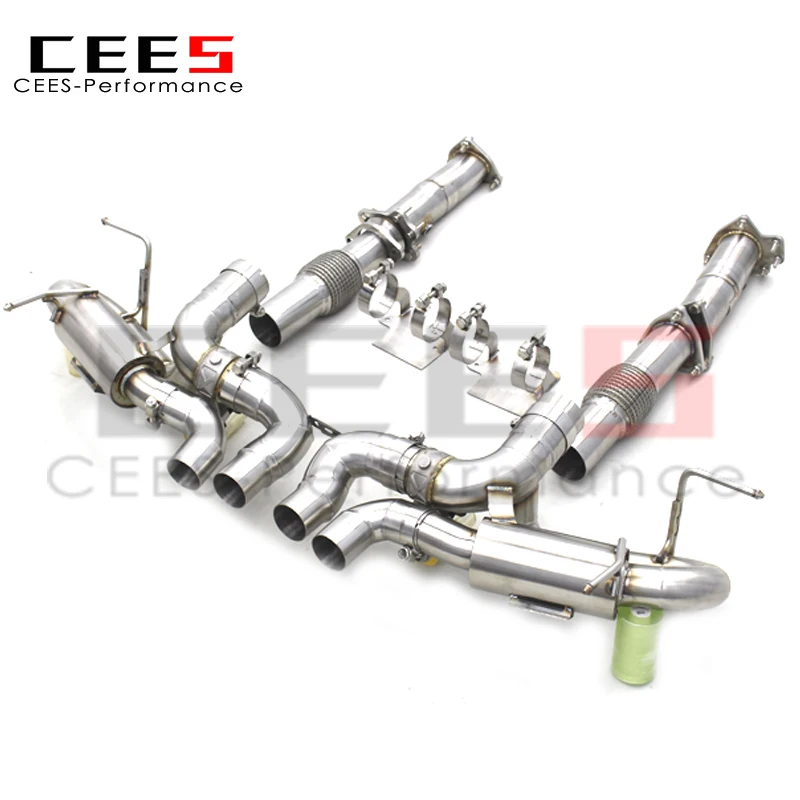 CEES Performance Full Exhaust System Downpipe for Chevrolet CORVETTE C8 Z06 2019-2023 Stainless Steel Escape Z06 Exhaust