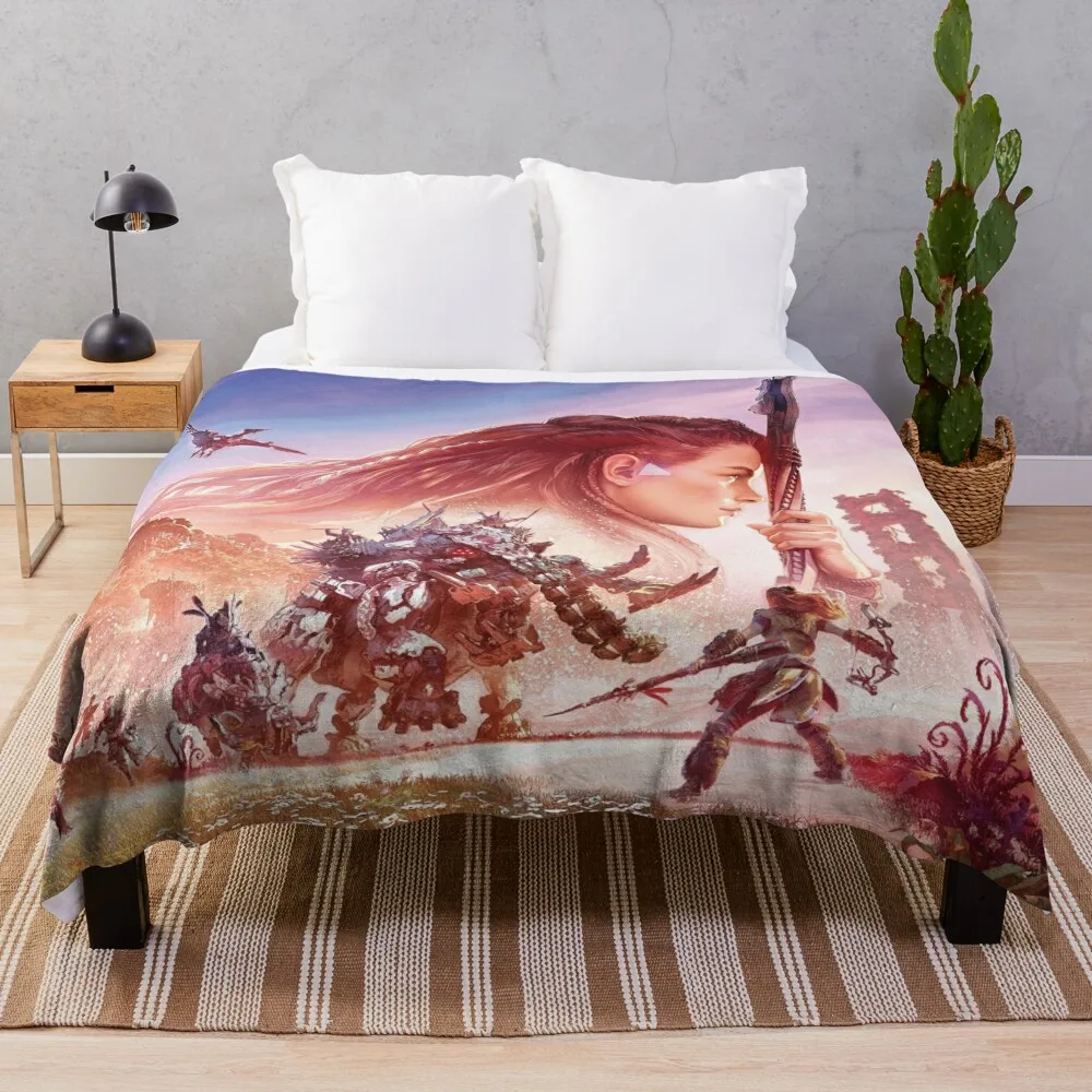 

Horizon Forbidden West. No Horizon logo! Throw Blanket For Decorative Sofa Dorm Room Essentials Extra Large Throw Blankets