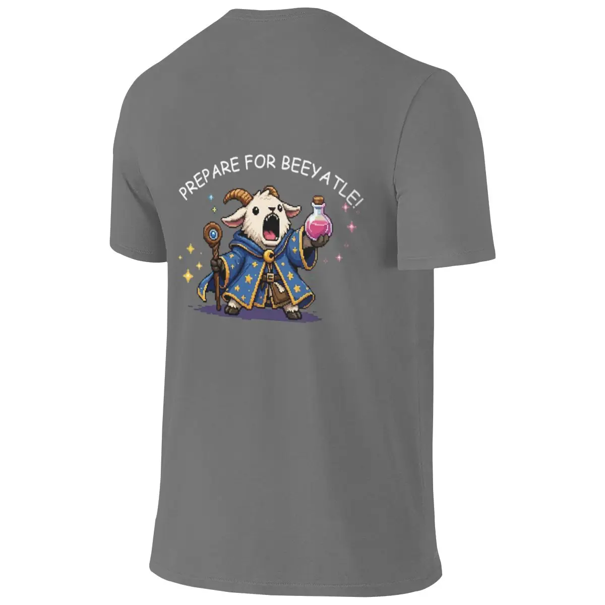 Prepotente Funny Goat Wizard Meme Prepare For Battle Humor Not Fading Reversible T-shirtUrban Minimalist Neat Stitching Tees