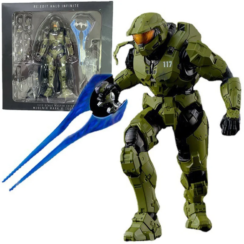 2024 Hot Sale 18cm Halo Infinite Master Chief Mjolnir Mk Vi 1/12 Scale Action Figure Re:edit Gen.3 117 Ko\'s 1000 Model Gift Toys