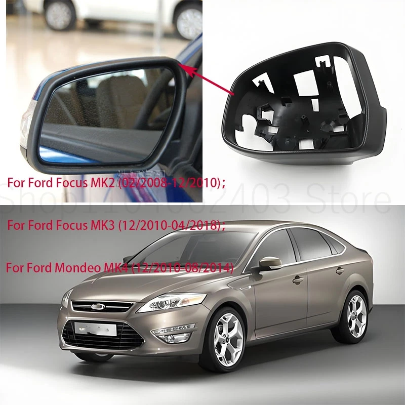 

Side Wing Mirror Frame Holder for Ford Focus II III MK3 MK2 2008 2018 outer Glass Surround housing RearView replace right left