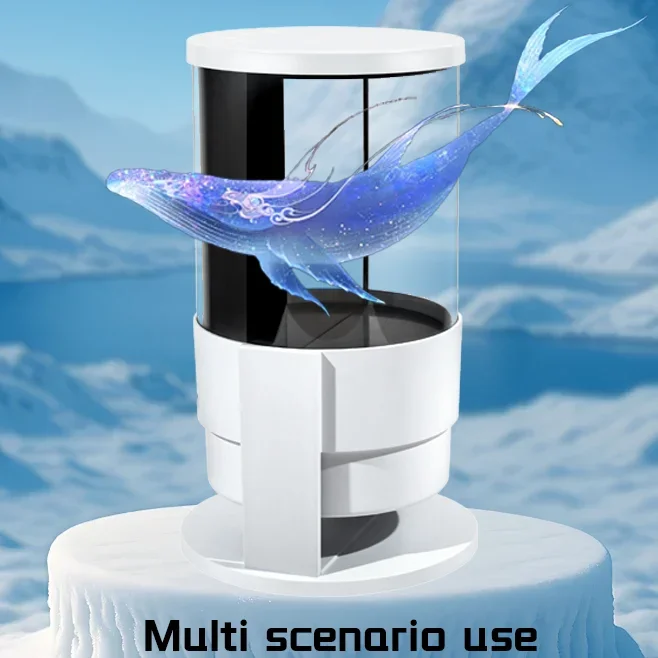 5D Hologram Projector Fan 360 Degree Cylindrica Screen Advertising Display Machine LED Light Beads WIFI Bluetooth Control