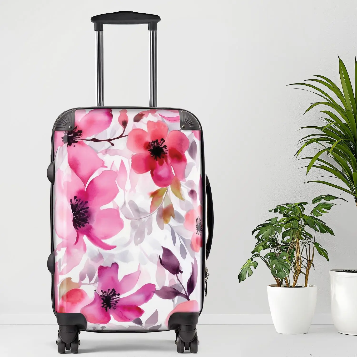 

Flower8 Luggage, 20/24/28 Inch Luggage, Carry-On, Custom Luggage, Luggage Set, Suitcase, Travel, Vacation, Cabin Suitcase, Custo