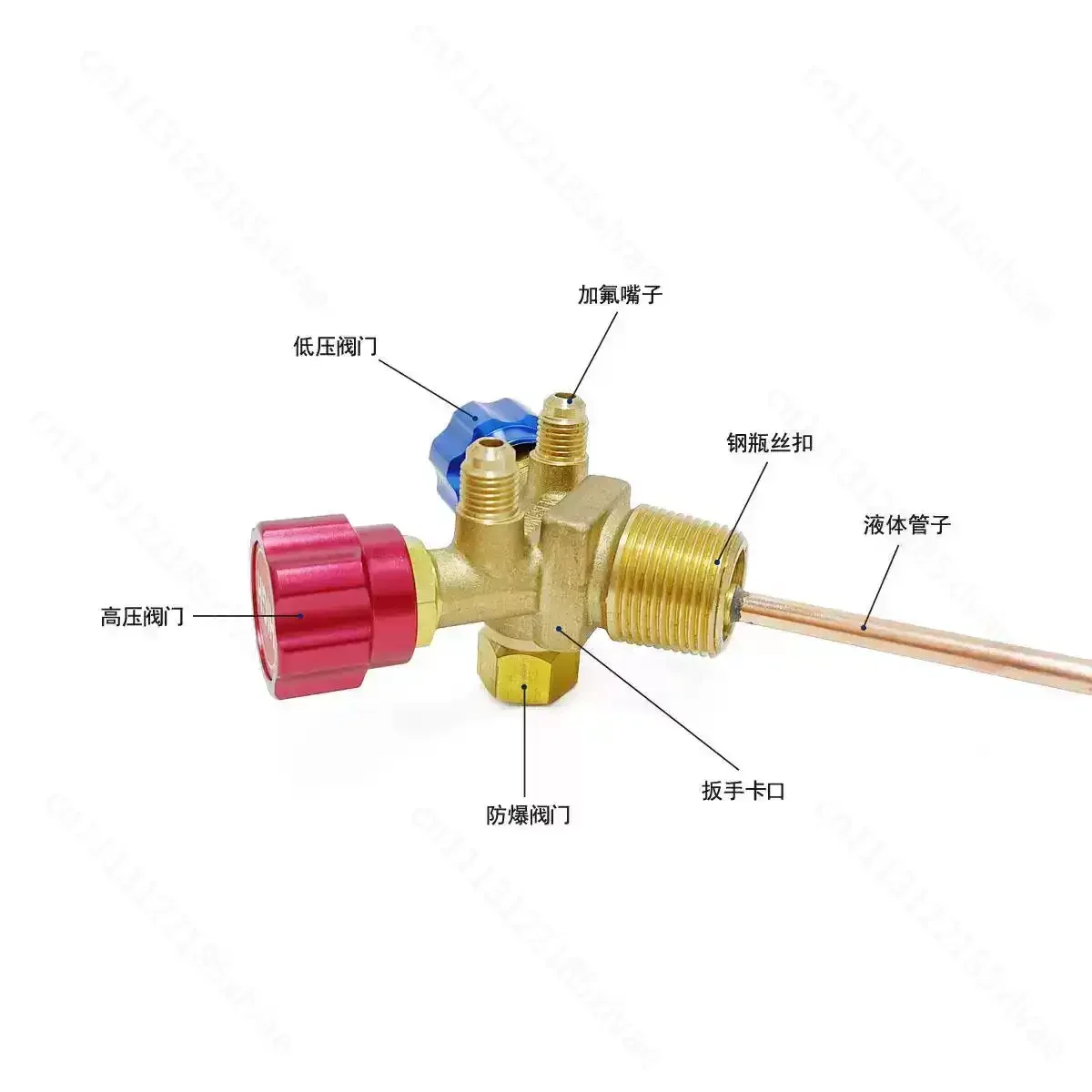 Explosion-Proof Refrigeration Cylinder Angle Valve, High & Low Pressure Service Valve for Refrigerant Charging Recovery