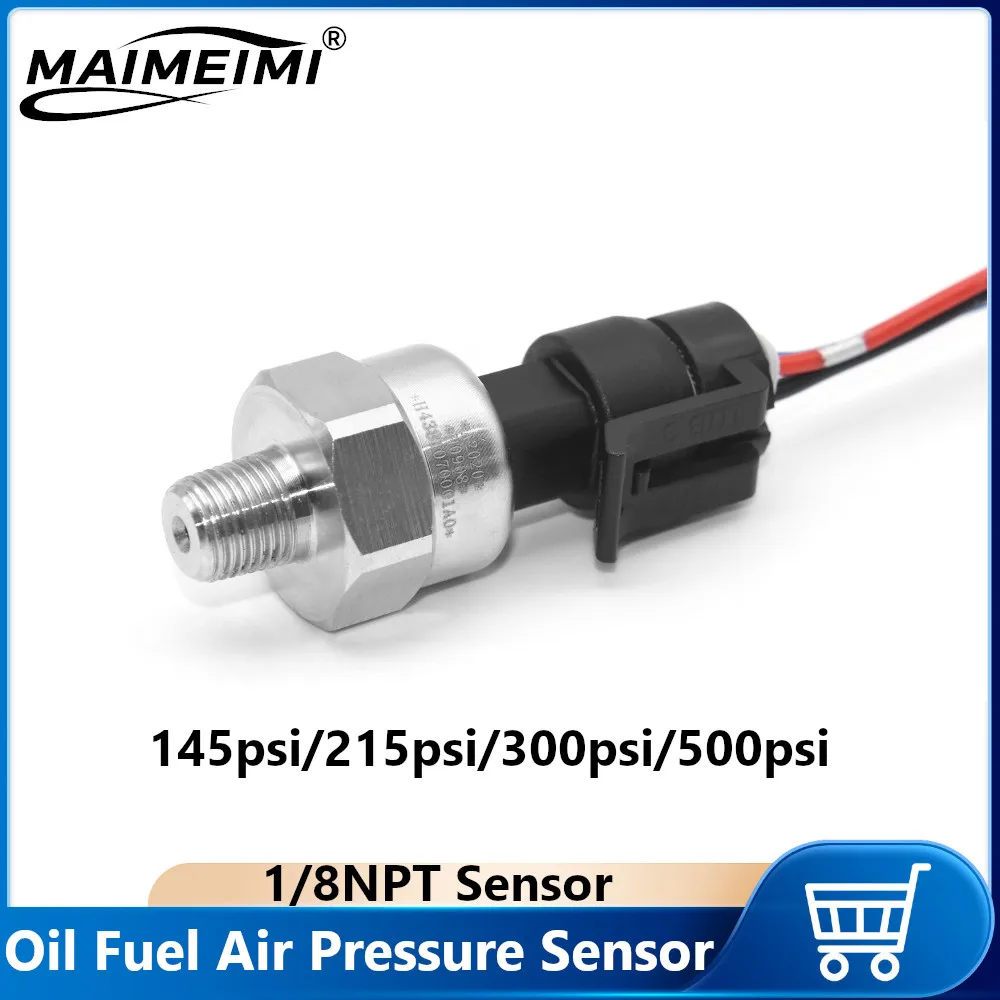 

5V Stainless Steel NPT1/8 Oil Fuel Air Pressure Transducer Transmitter Sensor Sender Unit 145Psi 215Psi 300Psi 500Psi 1PC