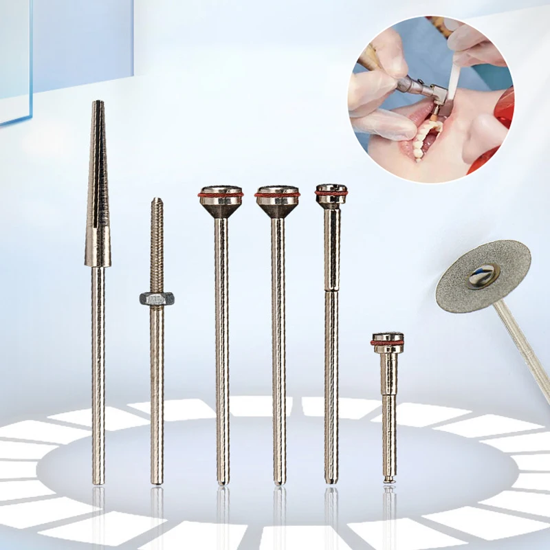 Dental Mandrel For Paste-Impregnated Polishing Disc Composite Polishing Finishing Disk Rotary Clamp Rod Copper Shank