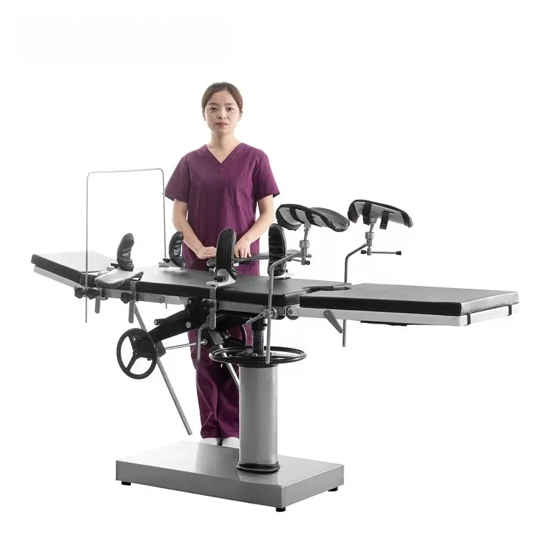 Comfortable multifunctional obstetric delivery bed Stainless steel adjustable surgical manual operating table