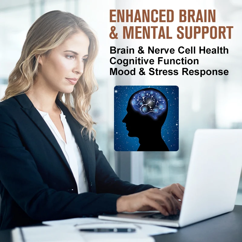 10 Mushroom Complex Capsules Nootropic Brain Memory & Focus Immune Booster Stress Relief Keep Mental Clarity & Focus