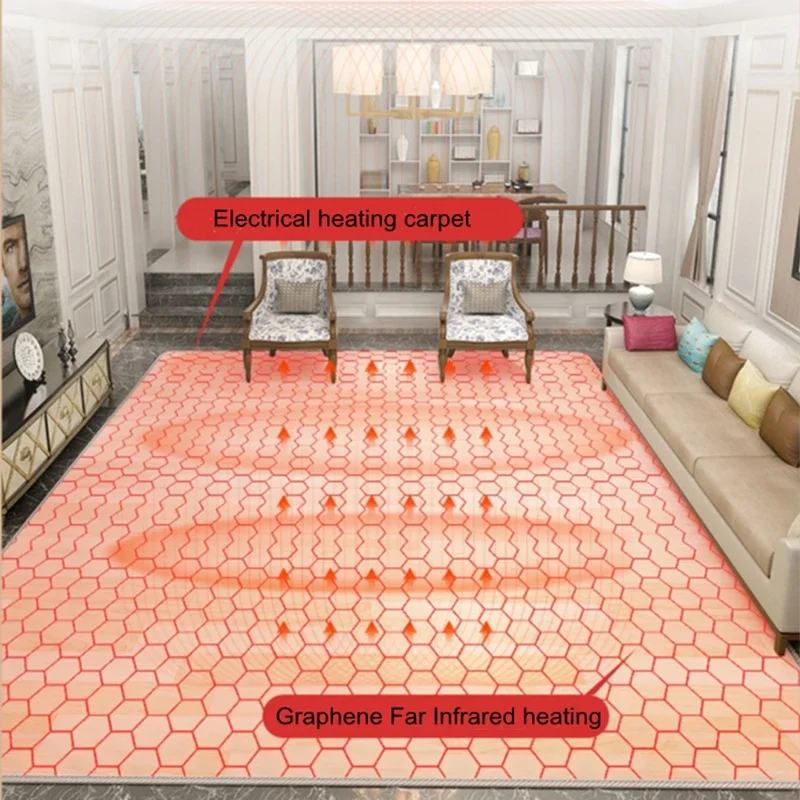 Hot Selling Home Decor Rug Warm Carpet Heater Graphene Far Infrared Heat Floor System Electric Heating Carpet