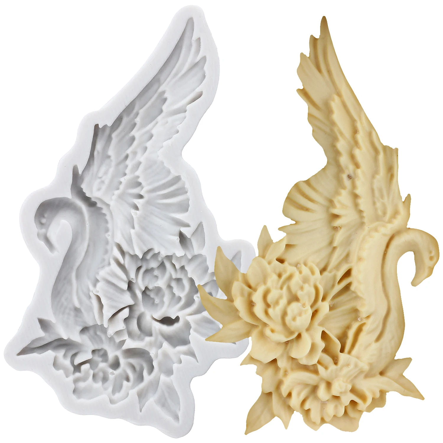 

Силиконовые формы «Лебедь», цветочная помадка, инструменты для украшения торта, топпер для кексов, шоколадные конфеты, сахар, ремесло, жевательная паста, полимерная глина