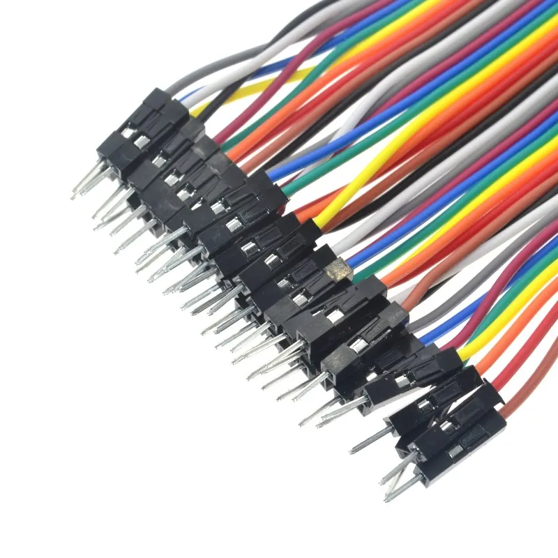 40pcs 10cm 2.54mm 1pin 1p-1p male to female jumper wire Dupont cable for Arduino