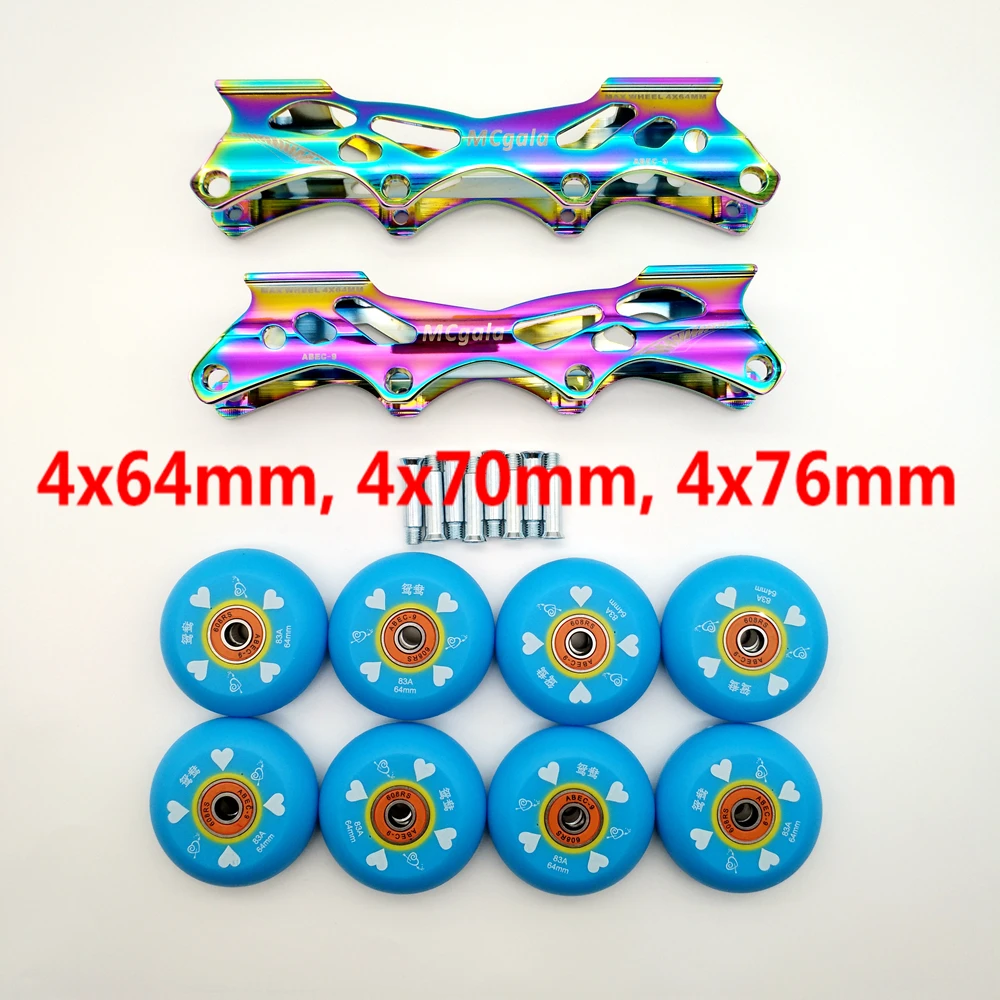 

Free shipping skate frame skate wheel for children 4x64mm 4x70mm 4x76 mm