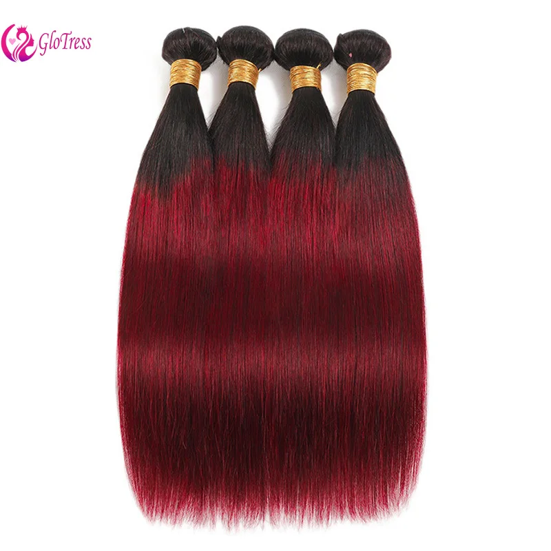 8-32 Inches Straight Bundles Human Hair Soft and Silky High Quality Brazilian Remy Hair for Women 1B 2 4 27 99J Color 100g/PC