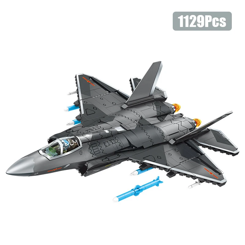 

Military WW2 J35 Stealth Fighter Jet Aircraft Model Building Blocks Technical Army Airplane MOC Bricks Construction Toy Kid Gift