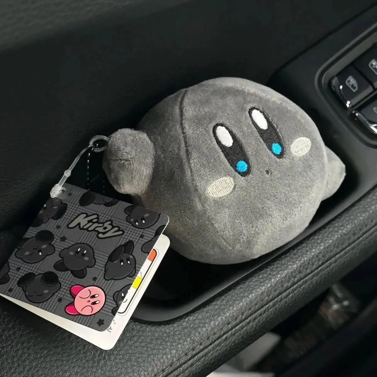 New Star Kirby Grey Cute Doll Keychain Car Accessories Schoolbag Backpack Pendant Keyring Decoration Children Toys Birthday Gift