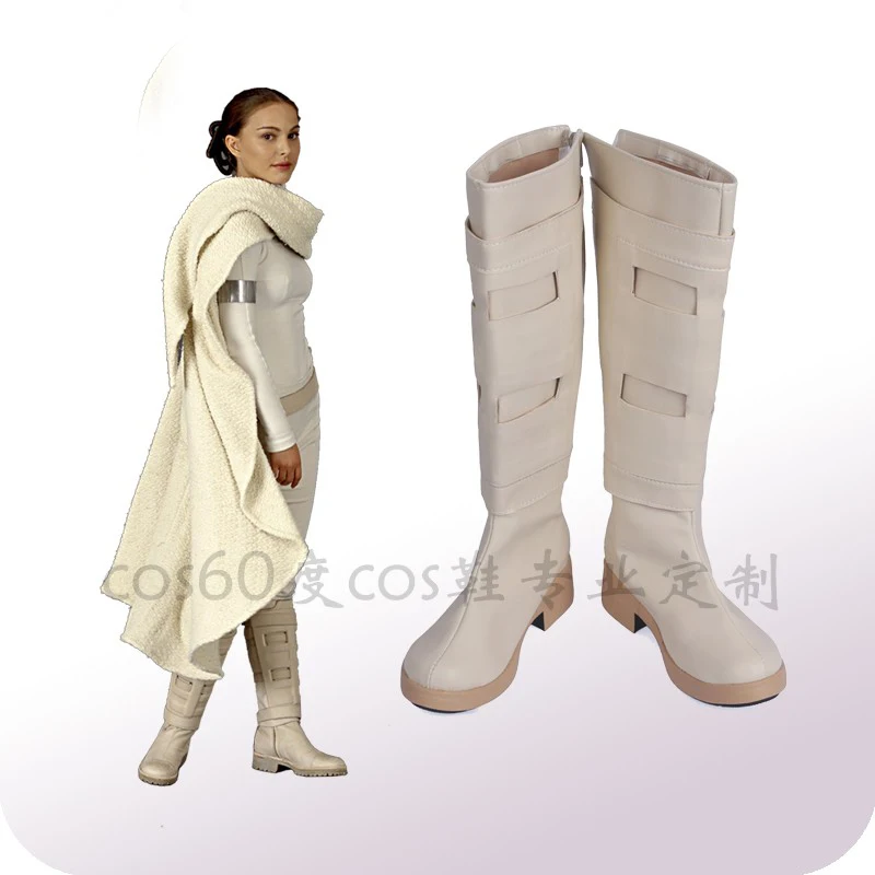 

Padme Amidala Queen Amidala обувь для косплея ботинки из искусственной кожи для Хэллоуина, карнавала, вечеринки, Рождества, индивидуальный заказ