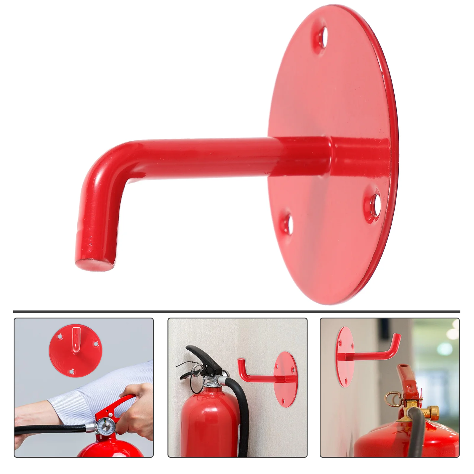 Fire Extinguisher Bracket for Wall Mount Hooks Mounting Wall-mounted Holder Red