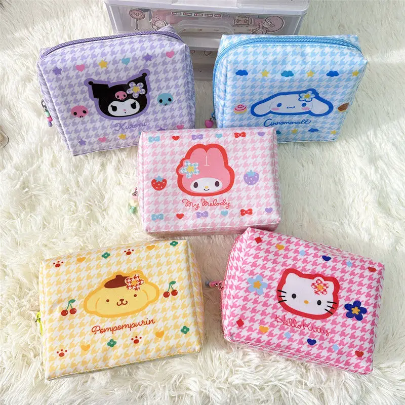 

Sanrio Kawaii Kuromi Hello Kitty Makeup Bag My Melody Pompompurin Cartoon Cute Waterproof Student Portable Toiletry Bag Kid Gift