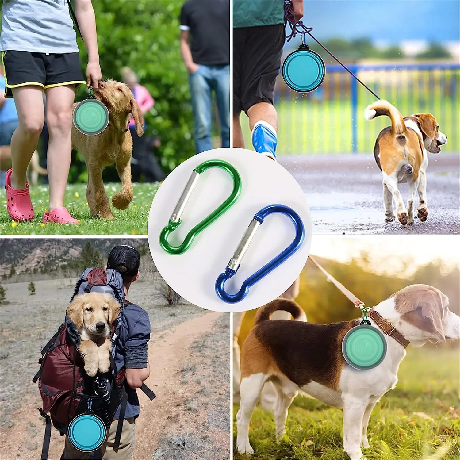 Filles Pliable En Silicone Pour Chiens Et Chats, Accessoires De Voyage Pour Animaux De Compagnie, Plat À Eau Et À Nourriture